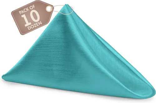 Vista 120 de Ultimate Textile -1 docena - Reversible Shantung Satin - Majestic - Servilletas de tela Majestic de 17 x 17 pulgadas color azul pizarra