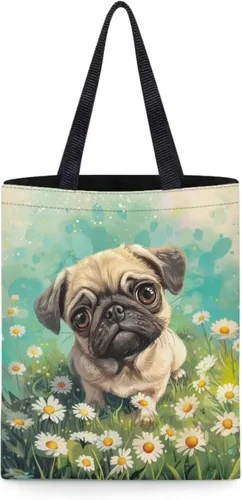 Vista 12 de UNICEU Bolso de viaje plegable de lona para mujer, estilo casual, para ir de compras al hombro