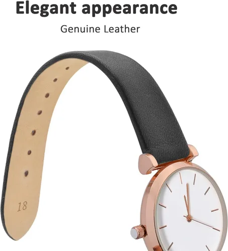 Vista 3 de WOCCI Correas de reloj elegantes, correas de repuesto de cuero genuino para hombres y mujeres, ancho de la banda 8 mm 10 mm 12 mm 13 mm 14 mm 16 mm