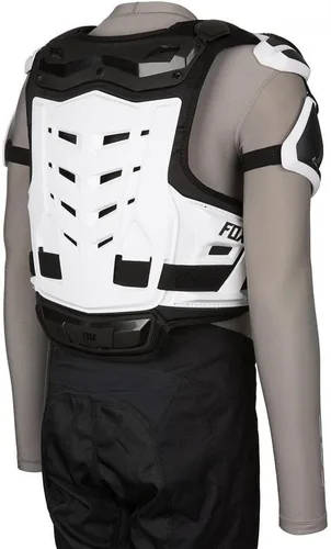 Vista 7 de Fox Racing Raptor Chaleco de Motocross para Bicicleta de Tierra CE Protector de Pecho, Negro/Blanco, Pequeño/Mediano