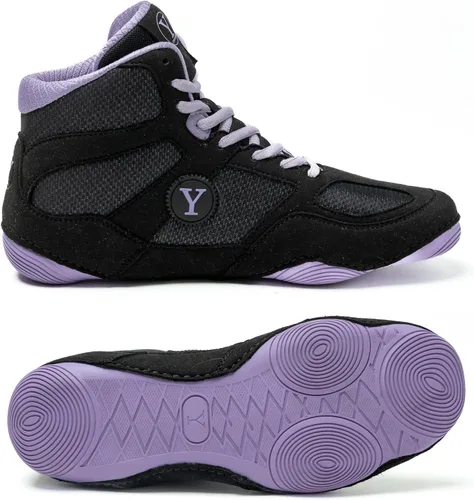 Vista 3 de Yes! Athletics Defiant2 - Zapatos de lucha libre para mujer, suela de goma 100% antideslizante, zapatos de boxeo ligeros para mujer, MMA duraderos