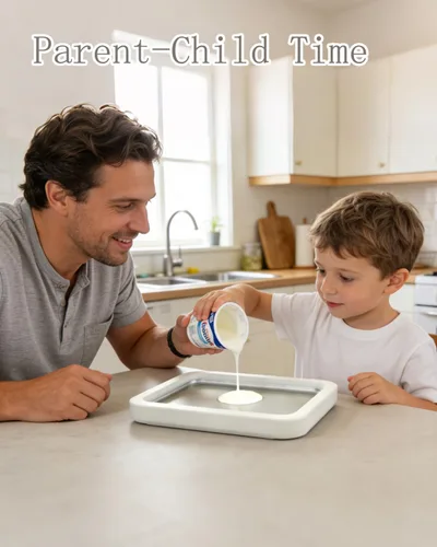 Vista 7 de Kit para hacer helados enrollados con tapa, 2 espátulas y guía de recetas - Bandeja de congelación instantánea para helado casero, actividades Verde