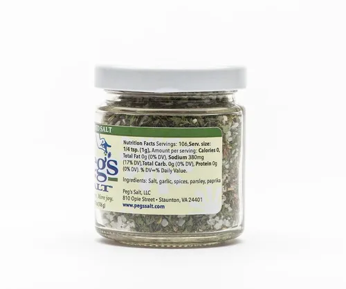 Vista 2 de Peg's Salt (Original) 3.75 oz de sal sazonada para cada comida, condimento gourmet, sin MSG, sin azúcar ni rellenos