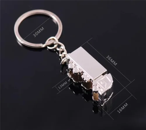Vista 6 de Ergugos Llavero de metal para camión, llavero de camión, llavero de coche, llavero para llaves de coche, regalo creativo, encantador llavero