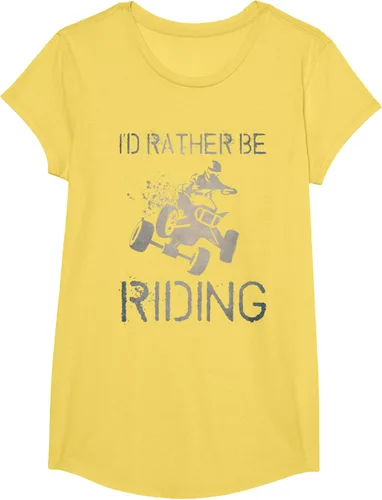 Vista 59 de Camiseta gráfica I'd Rather Be Riding ATV Quad Racing Rider de 4 ruedas, Negro