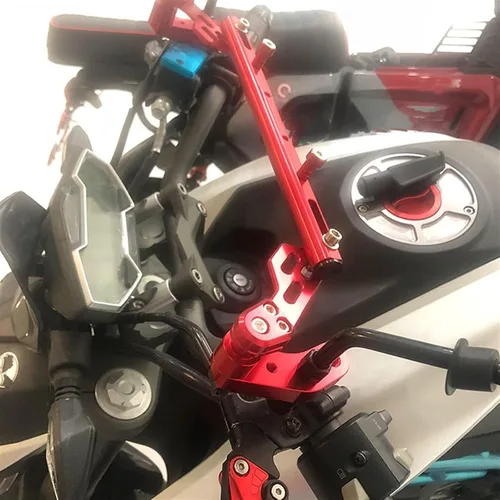 Vista 6 de Para BENELLI TRK502 TRK TR520X TR300 TNT600 TNT SRK600 SRK350 - Manillar de motocicleta reforzado (color negro B, tamaño: 1)