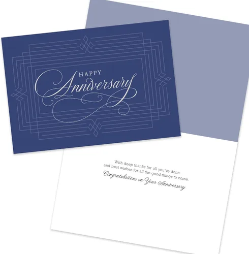 Vista 6 de Hallmark Business - Tarjetas de aniversario de trabajo surtidas (25 unidades) para clientes, empleados, clientes, miembros, grupos, asociaciones
