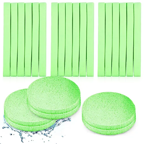 Vista 12 de Patelai 120 esponjas faciales comprimidas para esteticistas, eliminación de maquillaje facial, almohadilla de esponja de limpieza, exfoliante, spa