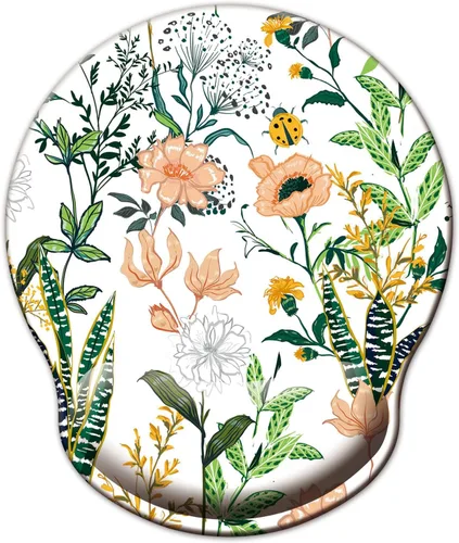 Vista 19 de Alfombrilla de mouse con soporte de muñeca, alfombrilla de mouse ergonómica con cojín de espuma viscoelástica para reposamuñecas, base de goma