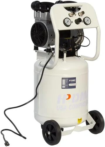 Vista 9 de Compresor de aire portátil para perros calientes, 0.8 HP 2.5 galones 1.73CFM@90PSI Compresor sin aceite, 62 dB ultra silencioso con panel