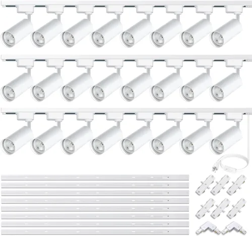 Vista 11 de GU10 - Kit de luces de pista blancas de 6 luces, 10 W, 3000 K