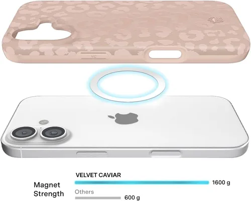 Vista 1331 de VELVET CAVIAR Funda para iPhone 15, compatible con MagSafe, probada contra caídas de 10 pies, fundas protectoras de diseño, leopardo color rosa