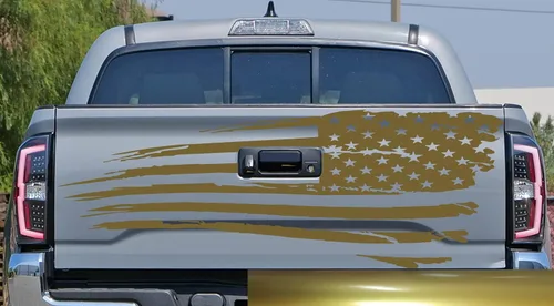 Vista 14 de Adhesivo adhesivo para puerta trasera o ventana de la puerta trasera de Estados Unidos para puerta trasera o camioneta, se adapta a Toyota Tacoma