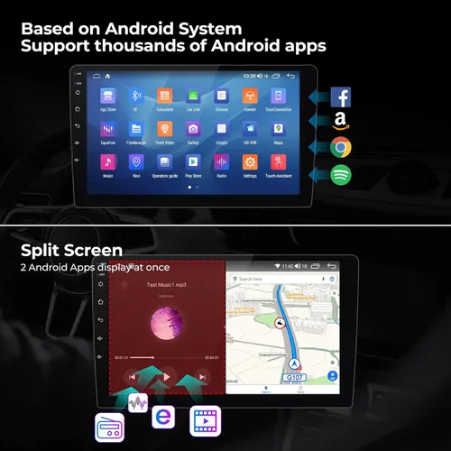 Vista 7 de Radio de coche para Jeep Compass/Jeep Patriot 2010-2016 Reproductor multimedia estéreo con Carplay y Android Auto 4-Core 2G RAM + 32G ROM 10" IPS