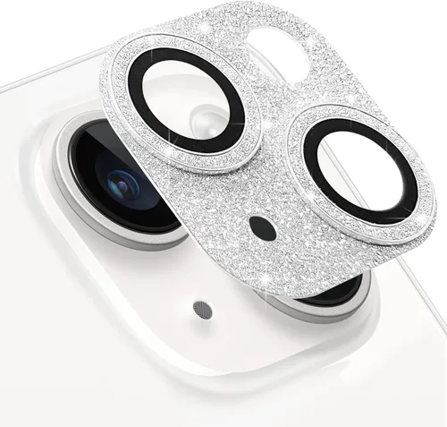 Vista 8 de Protector de lente de cámara para iPhone 13 Mini y iPhone 13, cubierta de lente brillante con diamantes de imitación 3D con diamantes de imitación