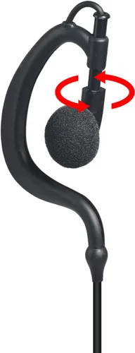 Vista 3 de Auricular de vigilancia Walkie Talkie en forma de G 2Pin