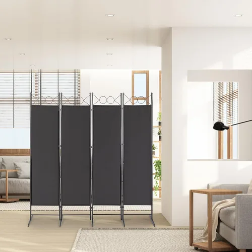 Vista 6 de Divisor de habitación, 6 pies de alto, plegable, de privacidad, separador de habitación portátil para separador, divisores de pared independientes