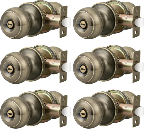 Vista 21 de Probrico 609-ORB-BK - Perilla para puerta de baño, interior, sin llave, color bronce aceitado. Bronce frotado con aceite