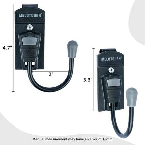 Vista 2 de MELOTOUGH Herramienta de gancho para cinturón de herramientas, funda de taladro inalámbrico con clip de metal para cinturón de trabajo (gris)