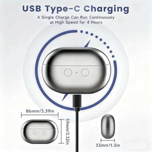 Vista 8 de Cortaúñas eléctrico gris con luz LED, recortador de uñas inteligente recargable por USB, cortador automático 3 en 1 para uñas gruesas, diseño