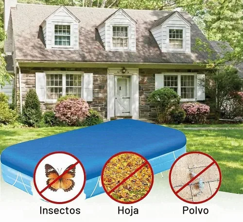 Vista 5 de Cubierta rectangular para piscina, cubierta inflable para piscina, cubierta de piscina, cubierta de piscina para el hogar a prueba de polvo