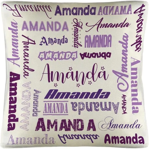 Vista 8 de Funda de almohada personalizada con nombre, fundas de almohada de lino con nombre personalizado, funda de almohada personalizada con tu nombre