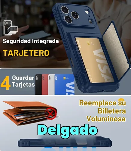 Vista 2 de Oneagle Funda tipo cartera para iPhone 17 Pro Max con tarjetero