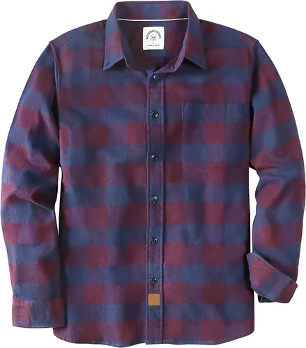 Vista 12 de Dubinik® Camisa de franela, para hombre, de manga larga, a cuadros, suave, 100% algodón, informal, con botones, ajuste regular Gris Negro