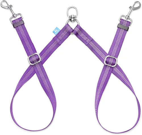 Vista 22 de BAAPET Correa de nailon para perro de 5 pies con triple hilos reflectantes y cómodo mango acolchado para caminar, entrenar cachorros pequeños Negro