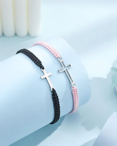 Vista 4 de VU100 Pulseras a juego para parejas Pulseras Regalos para novia novio Regalos de relación a larga distancia Pulseras a juego Regalo para aniversario