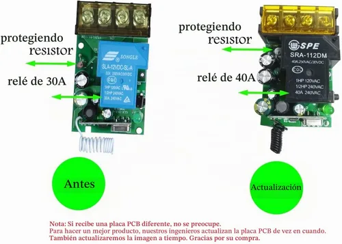Vista 7 de VONVOFF Interruptor remoto inalámbrico, interruptores de luz de control remoto RF de relé 30A AC110V/1240V/240V con rango largo de 328 pies, kit