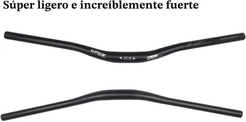 Vista 3 de Wake 31,8 mm de manillar de bicicleta de montaña MTB, manillar elevador de bicicleta de montaña de aleación de aluminio, extra largo, 720/780 mm