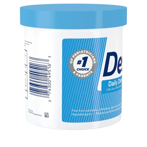 Vista 3 de Desitin Daily Defense - Crema antidermatitis para pañales con óxido de zinc para tratar, aliviar y prevenir la dermatitis del pañal, hipoalergénica