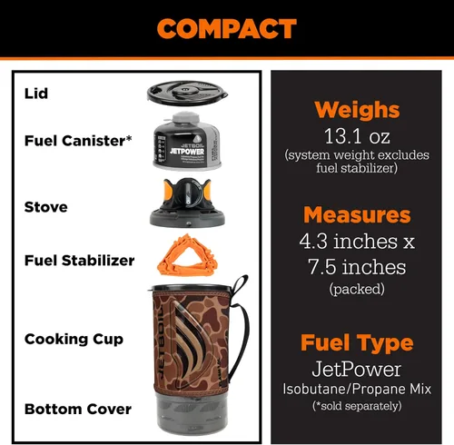 Vista 7 de Jetboil Estufa portátil de ebullición rápida para acampar y mochilero con encendido automático de 1 paso, quemador de propano/isobutano con taza