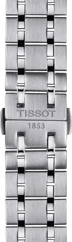 Vista 6 de Tissot Reloj de vestir de acero inoxidable Chemin Des Tourelles para hombre, color gris T0994071103300, Gris, Contemporáneo