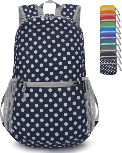 Vista 24 de ZOMAKE Mochila ligera y plegable, pequeña mochila de viaje