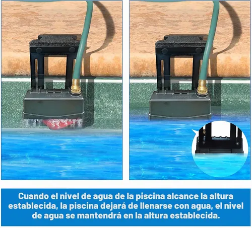 Vista 5 de Nivelador de agua para piscina, altura ajustable de 2 a 9 pulgadas, mantiene automáticamente el nivel de agua establecido