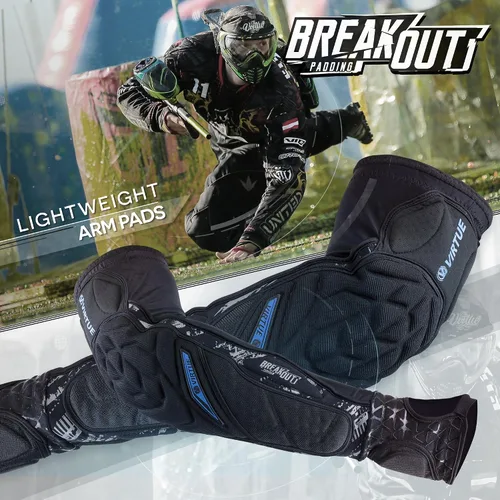 Vista 3 de VIRTUE Breakout - Almohadillas protectoras para codos y antebrazos, ligeras, multideportivas, con forro de manga de compresión que absorbe
