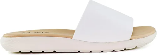 Vista 44 de Marc Joseph New York Sandalias planas de cuero genuino para mujer, puntera abierta, sin espalda, cómodas, ligeras, suela de EVA, a la moda, sin