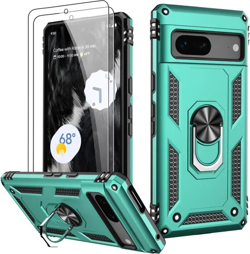Vista 25 de LUMARKE para Google Pixel 3A XL - Funda con protector de pantalla, funda protectora grado militar probada contra caídas de 16 pies con soporte