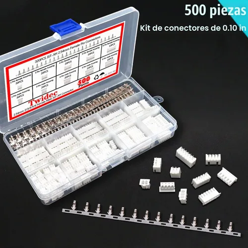 Vista 3 de Twidec /500PCS Kit de conector JST de 0.100 in con conector macho y hembra de 2/3/4/5/6 conector de vivienda de clavija macho y hembra de 0.100 in