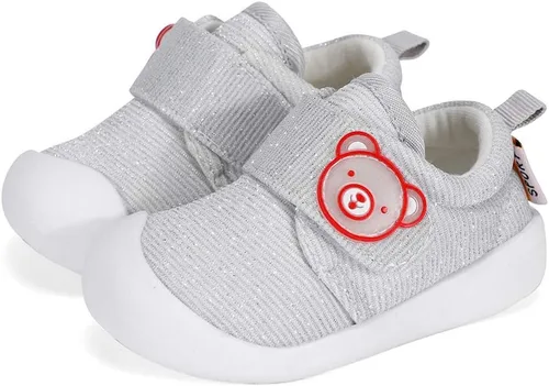 Vista 2 de Zapatos de bebé para niños y niñas, primeros caminantes, animales lindos, tenis para niños pequeños, suela de goma