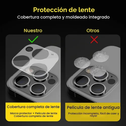 Vista 7 de Protector de lente de cámara (paquete de 3) compatible con iPhone 12 Pro Max, protector de lente de cámara, transparente, HD, antiarañazos