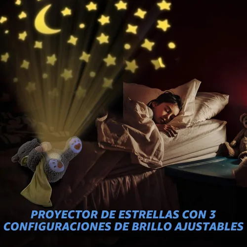 Vista 3 de BEREST - Máquina de ruido blanco para bebé en forma de animal de peluche, con latido del corazón de mamá, ovejas y canciones de cuna, proyector