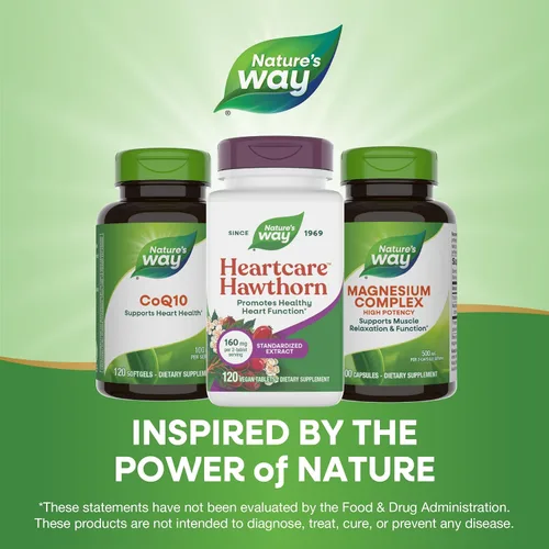 Vista 7 de Nature's Way Extracto de espino para el cuidado del corazón, apoya la función cardíaca saludable*, 120 tabletas