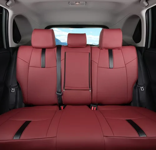 Vista 31 de Fundas de asiento RAV4 de ajuste personalizado, piel sintética impermeable para Toyota RAV4 2013-2018 (beige)