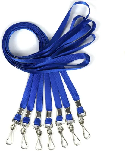Vista 7 de Cordón de 50 piezas planas a granel para insignias de identificación, correas de cuello, cordón de crucero, clips giratorios de gancho en J