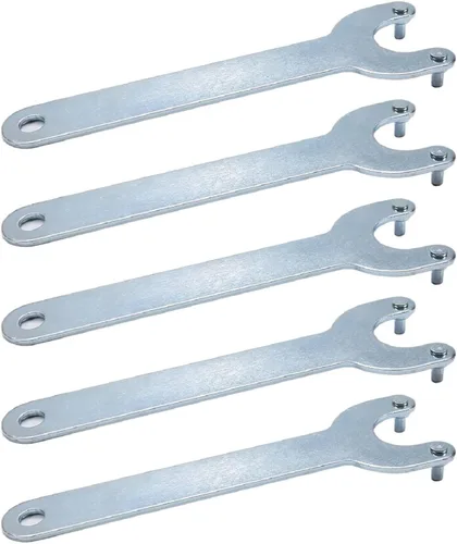 Vista 8 de Utoolmart Llave de amoladora angular, tuerca de bloqueo de hierro de 2 puntas, llave de acabado de zinc para Dewalt Milwaukee Makita Black & Decker
