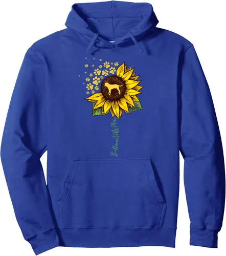 Vista 4 de Bullmastiff Mom - Sudadera con capucha con diseño de girasol, regalos para perro y mamá