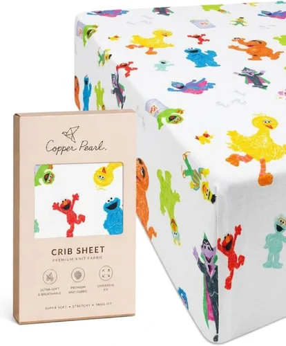 Vista 40 de Copper Pearl: Sábanas de punto prémium para cuna de bebé para niños y niñas, transpirables y suaves, sábanas ajustables para colchones estándar